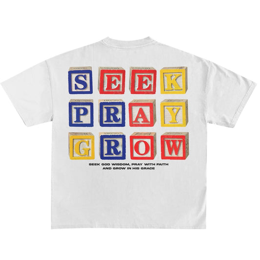 ( white) Wisdom Blocks Tee